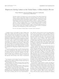 Pdf Depression Among Latinos In The United States A Meta Analytic Review