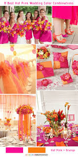 11 Best Hot Pink Wedding Color Combinations Ideas Pink Wedding Colors Hot Pink Wedding Colors Orange And Pink Wedding