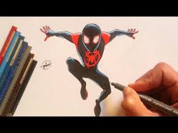Freelance concept artist | illustrator. How To Draw Miles Morales Spider Man Into The Spider Verse Step By Step Youtube