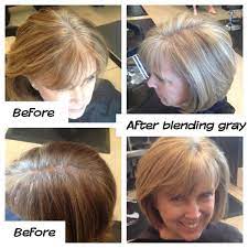 Blending Gray Hair With Lowlights Blending Gray Hair Gray Hair Growing Out Gray Hair Highlights