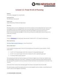 teamwork lesson plans worksheets lesson planet