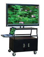 Media carts, utility carts, rolling av carts: Av Carts With Tv Mounts Locking Cabinets Rolling Casters