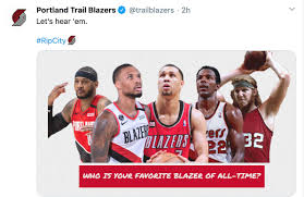 Nuggets left Carmelo off the all-time graphic… the Blazers responded 😅