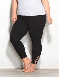 Dressbarn Dbsunday Plus Size Crisscross Leggings