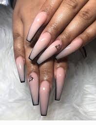 Acrylic Summer Long Black Coffin Nails Pin On Braai