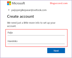 Lalu masukan nama email sesuai dengan keinginan. Cara Membuat Akun Microsoft Dengan Mudah Dan Cepat Blog Second