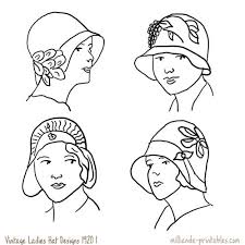 1920 S Vintage Ladies Hat Designs At Www Milliande Printables Com Vintage Ladies Hat Design Html From Our Vintage Women Hat Designs Hats Vintage Vintage Ladies