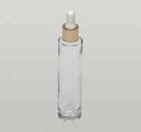 1.7 oz Slim Clear Glass Bottle w/ Dropper - Elegant & Stable