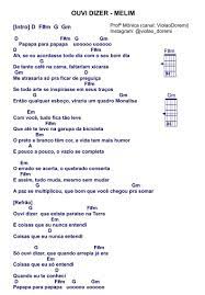 cifra para violao de ouvi dizer melim letras e acordes cifras para iniciantes cifras de musicas