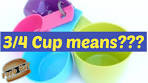 3/4 Cup Means How Much || 3/4 Measurement with Measuring ... - YouTube