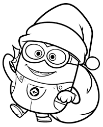What a wonderful morning december 25th. Minion As Santa Claus Coloring Page For Christmas