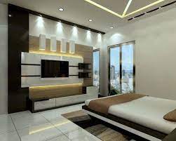 White and gray bedding completes the bed design. Bedroom Interior Design Interior Designers La Diosa New Delhi Id 19856506230
