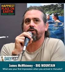 Big Mountain met the media in Port Vila today ahead of their weekend show!,  When asked about their first impression of Vanuatu, vocalist James  McWhinney smiled and said: ‘It’s the island… the weather ...