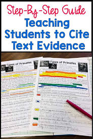 Teaching Students To Cite Text Evidence Is Easy With This Step By Step Guide For Busy Teachers Teach Your Text Evidence Text Based Questions Textual Evidence