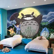 Aliexpress Com Buy My Neighbor Totoro Wallpaper 3d Japanese Anime Photo Wallpaper Cartoon Mural Kids Boys Girls Kids Wall Murals Kids Wallpaper Boy Girl Room
