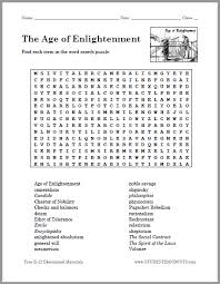 Age Of Enlightenment Word Search Puzzle Free To Print Age Of Enlightenment Social Studies Worksheets Enlightenment