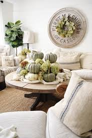 Neutral Fall Decor Heirloom Pumpkin Coffee Table Liz Marie Blog