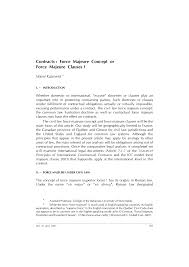 Force majeure is often treated as a standard clause that cannot be changed. Https Academic Oup Com Ulr Article Pdf 12 1 101 4653747 12 1 101 Pdf