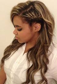 Side Braid Google Search Curled Hair With Braid Hair Styles Side Braid With Curls