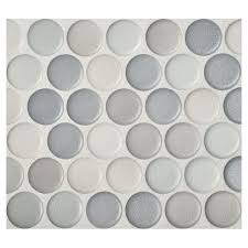 Penny Round Mosaic Graphite Blend Anti Slip Matte Penny Round Mosaic Penny Round Penny Tile