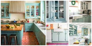The dark wood here adds a feeling of comfort and elegance to the room. Aqua Kitchen Cabinet Inspiration Vicki O Dell