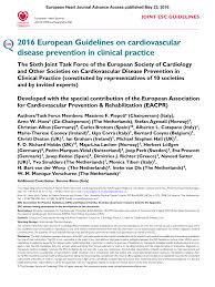 Questa è la pagina che ti serve. Pdf 2016 European Guidelines On Cardiovascular Disease Prevention In Clinical Practice
