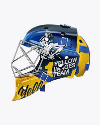 Download Hockey Goalkeeper Helmet Mockup In Apparel Mockups On Yellow Images Object Mockups