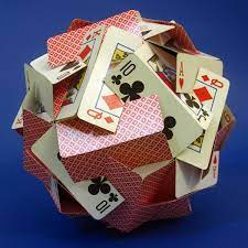 For the tetrahedron, cube, and dodecahedron, you should always have 3 cards coming together to form a point. Math Monday Make A Ball Of Cards National Museum Of Mathematics