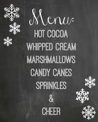 Hot Cocoa Station Free Chalkboard Printable Twelveoeight Christmas Hot Chocolate Hot Cocoa Bar Printables Hot Cocoa