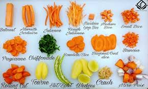 It is a cutting technique in which a fruit or vegetable is cut into big cubes. Traditional Vegetable Cuts Shivesh S Kitchen