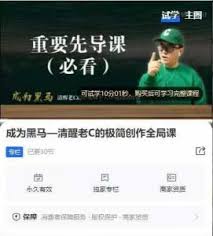 成为黑马—清醒老C的极简创作全局课，简单算法解决复杂问题，一套 ...