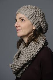 Chunky Knit Infinity Scarf & Hat pattern by Sharon Barley