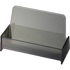 Free shipping on orders over $25 shipped by amazon. Oic Broad Base Business Card Holders 1 9 X 3 9 X 2 4 X Plastic 1 Each Smoke Office Outlet