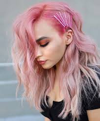 Start this ombre look with your natural dark hair at the top, a medium warm shade in the center, and a rouge rose at the tips. Pink Hair Colors Pretty Pink Hair The Next Hair Idea Is So Pretty For This Look The Hair Is Dark Pink At The Root And Then It Changes Into A Light