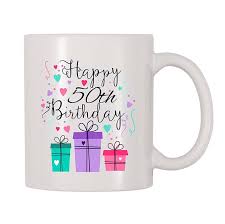 This fabulous at 50 16oz wine glass gives all elegant ladies the chance to celebrate their big occasion in style. Personality Mug Happy 50th Birthday Coffee Mug Funny Milk Cup 11 Ounces Inspirational The Best Gift Mugs Aliexpress
