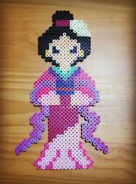 Pixel Art Disney Princess In 2020 Easy Perler Bead Patterns Perler Bead Disney Perler Bead Art