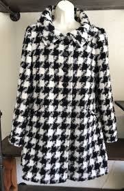 Black And White Houndstooth Coat Women S Women S Pendleton Alpaca Suri Wool L Lined Coat Jacket Black White Houndstooth White Houndstooth Coats Jackets Pendleton