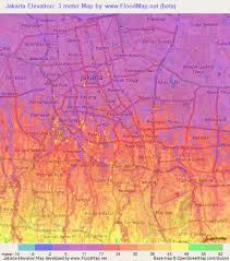 Road map of jakarta, indonesia shows where the location is placed. Elevation Of Jakarta Indonesia Elevation Map Topography Contour