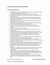 Mechanic Job Description Resume Unique Maintenance Planner Job Description In 2020 Job Description Mechanic Jobs Maintenance Jobs