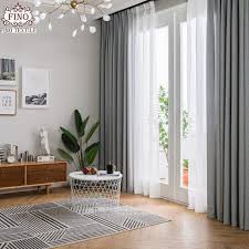 Contemporary Living Room Window Treatments Fino Nordic Gray Solid Curtain In 2020 Living Room Decor Curtains Window Treatments Living Room Curtains Living Room Modern