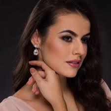 Cercei Carla Brillanti Emily cu cristale