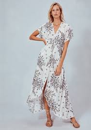 Gracie Floral Dress Lovestitch Boho Floral Maxi Dress White Maxi Dress Boho Dresses