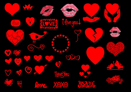 Love Word Art Photoshop Png Overlays Instant Etsy In 2020 Word Art Heart Clip Art Valentine Words