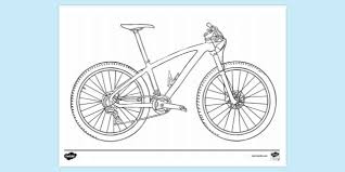 Download this adorable dog printable to delight your child. Mountain Bike Colouring Colouring Sheets
