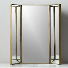 Good design should mean that a small. Cb2 Tri Fold Brass Vanity Mirror Shopping Com