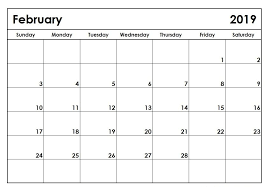 February 2019 Printable Calendar February February2019 February2019calendar Ca Monthly Calendar Printable February Calendar Free Printable Calendar Monthly