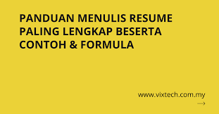 Resume adalah sebuah ringkasan atau rangkuman dari sebuah tulisan/karangan panjang yang dipersingkat dengan mengambil bagian pokok. Panduan Menulis Resume Paling Lengkap Beserta Contoh Formula 2021 Updated Vixtech
