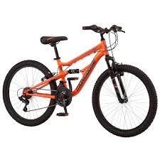 Black And Orange Mongoose Bike Mongoose Standoff 24 Kid S Mountain Bike Orange In 2020 Kids Mountain Bikes Extreme Mountain Biking Mountain Biking Gear