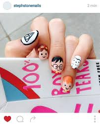 Diseños de uñas de disney. Harry Potter Unas De Harry Potter Manicura De Unas Unas De Gel Navidenas