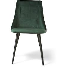 House Home Velvet Feel Pleat Dining Chair Emerald Big W Green Dining Chairs Dining Chairs Fabric Seat